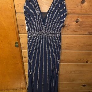 Navy blue beaded dress
